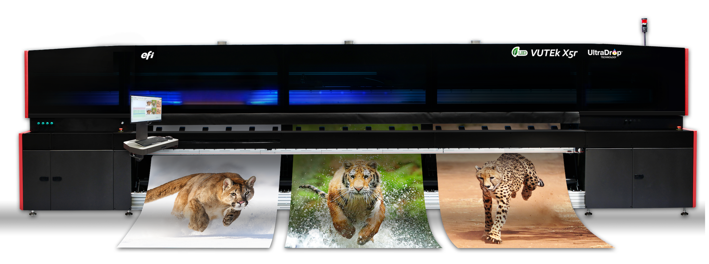 EFI VUTEk X5r grand-format printer — the production workhorse at PSP Imaging, outputting vivid full-color large-format prints